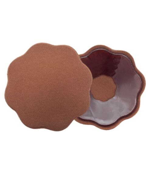 1 Paire de Cache-Tétons en tissu marron