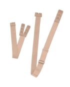 3 correas bajas para extender las correas de los hombros y 2 ganchos en color beige/negro/blanco