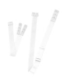 3 correas bajas para extender las correas de los hombros y 2 ganchos en color beige/negro/blanco