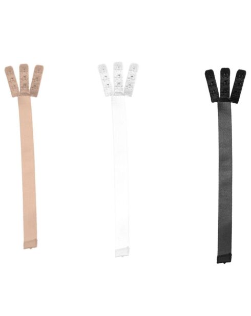 3 correas bajas para extender las correas de los hombros 3 ganchos beige/negro/blanco