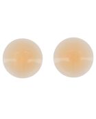 1 par de cubreboquillas no adhesivas de color beige