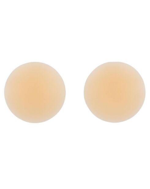 1 par de cubreboquillas no adhesivas de color beige