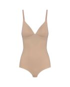 Figurbetonter Bodystring mit Bügel in Beige