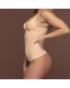 Figurbetonter Bodystring mit Bügel in Beige