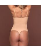 Figurbetonter Bodystring mit Bügel in Beige