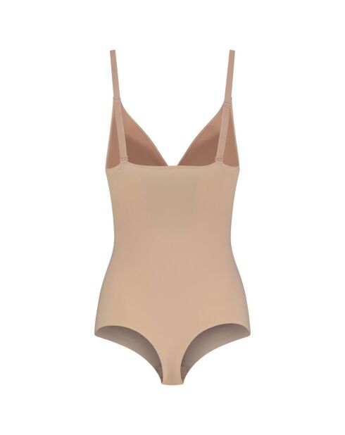 Figurbetonter Bodystring mit Bügel in Beige