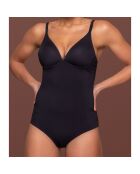 Schwarzer, figurbetonter Bodystring mit Bügel