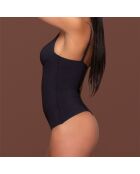 Schwarzer, figurbetonter Bodystring mit Bügel