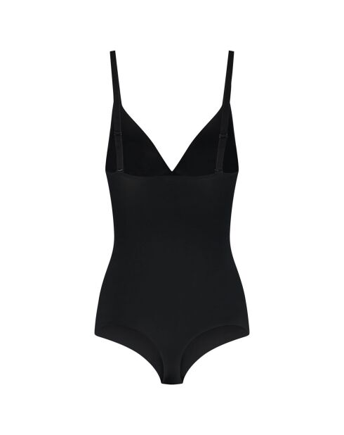 Schwarzer, figurbetonter Bodystring mit Bügel