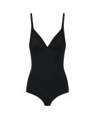 Schwarzer, figurbetonter Bodystring mit Bügel