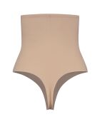 String sculptant taille haute beige