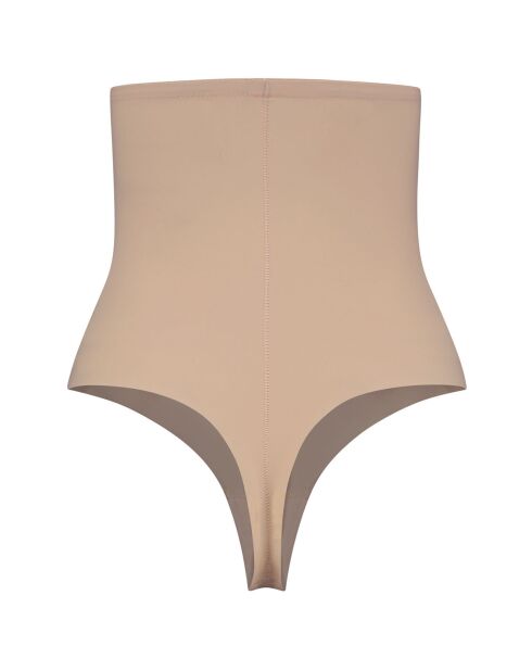 String sculptant taille haute beige