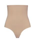 String sculptant taille haute beige