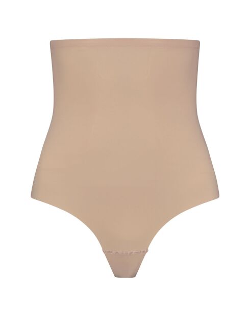 String sculptant taille haute beige