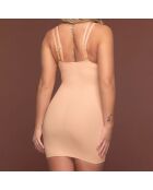 Sottoveste modellante con apertura sul busto beige