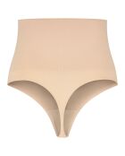 String taille haute sans couture beige
