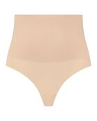 String taille haute sans couture beige