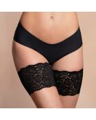 Bandas de tela con estampado de encaje para muslos negros