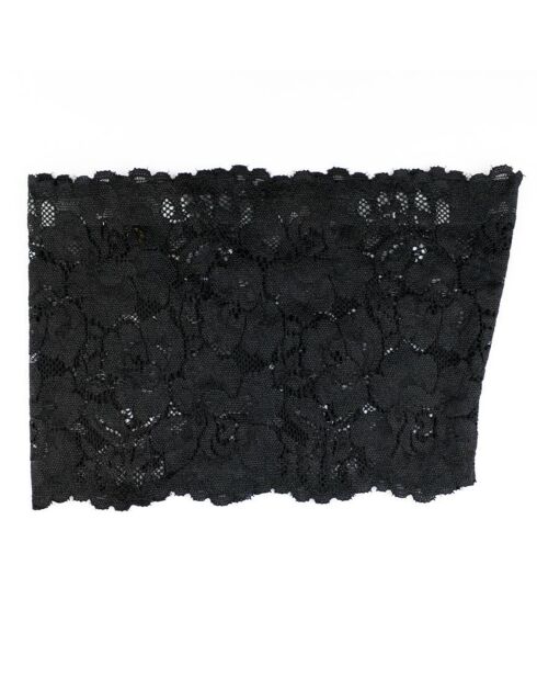 Bandas de tela con estampado de encaje para muslos negros