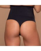 Perizoma nero invisibile a vita alta