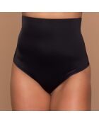 Perizoma nero invisibile a vita alta