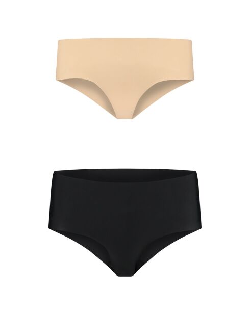 2 Hipsters invisibles beige/noir