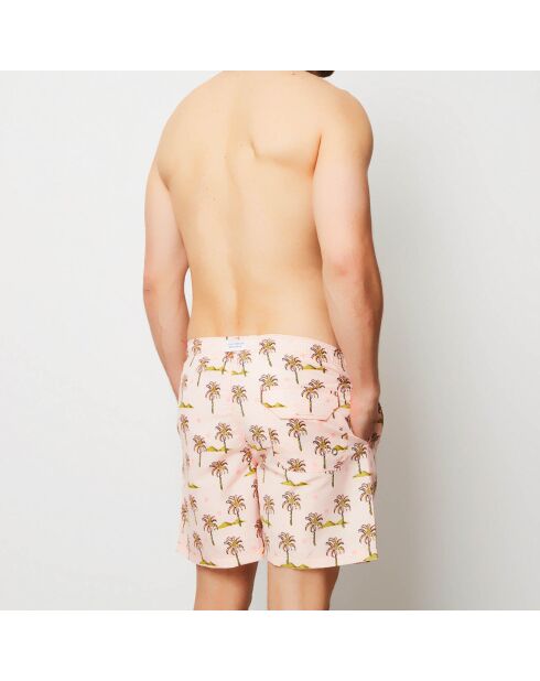 Brahea rosa/grüne Badeshorts