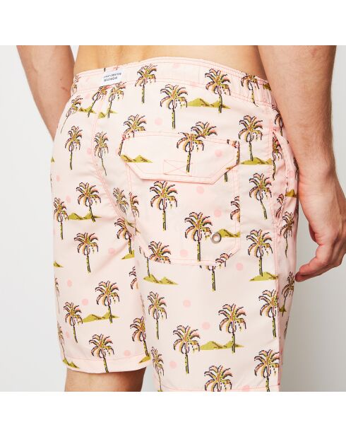 Brahea rosa/grüne Badeshorts