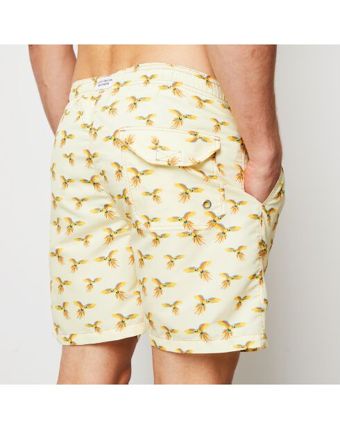 Gelbe/mehrfarbige Ara Badeshorts