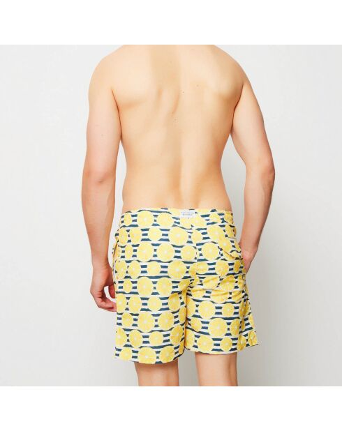 Costume da bagno giallo limone/blu/bianco