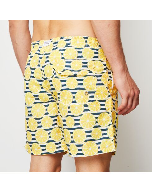 Costume da bagno giallo limone/blu/bianco