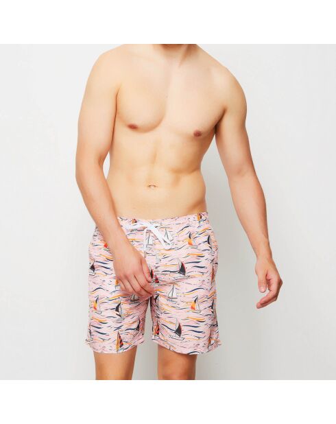 Brice rosa/mehrfarbige Badeshorts