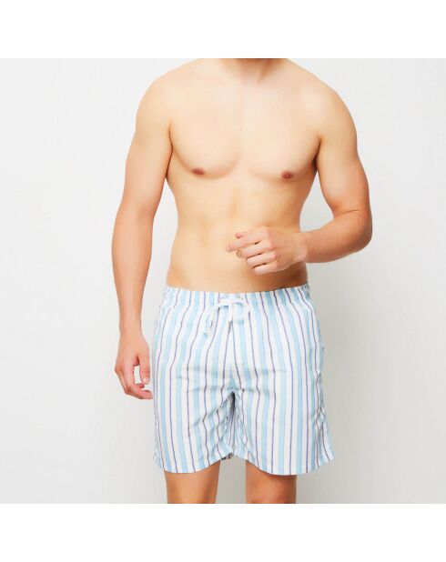 Badeshorts Greg blau/weiß