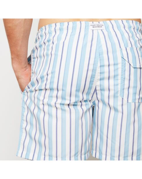 Badeshorts Greg blau/weiß