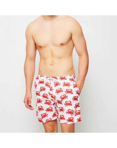 Pantalones cortos de baño Blaise rojo/blanco