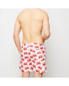 Short de bain Blaise rouge/blanc