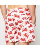Short de bain Blaise rouge/blanc