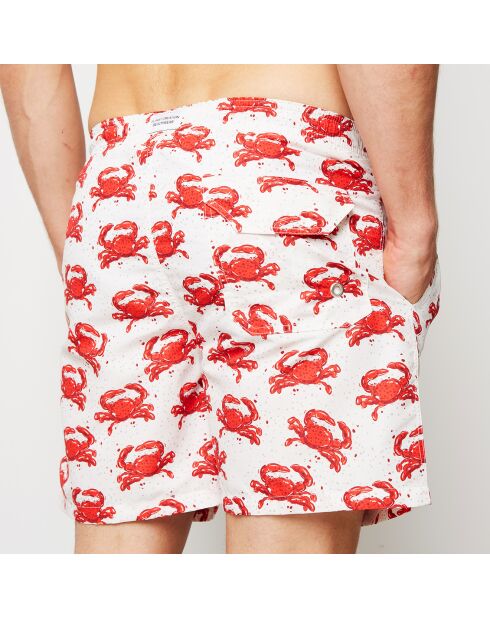 Pantalones cortos de baño Blaise rojo/blanco