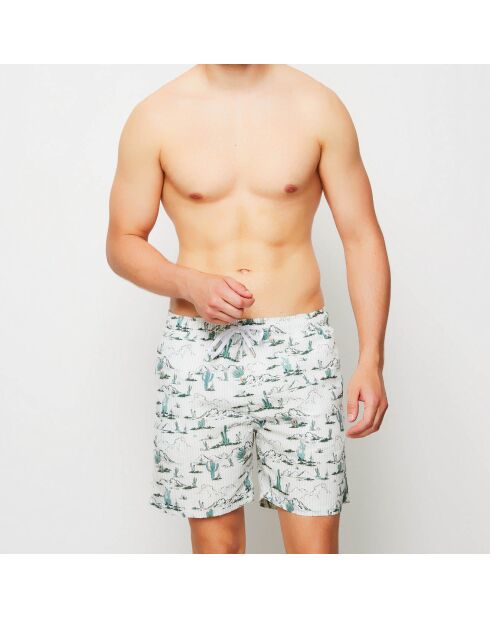 Bañador Saguaro verde/blanco