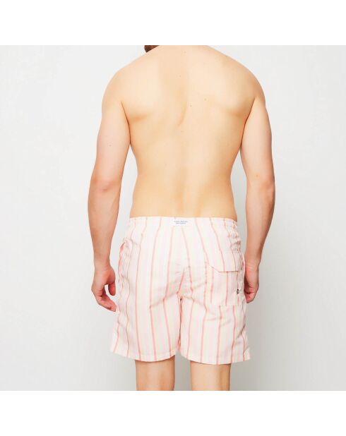 Jim rosa/weiße Badeshorts