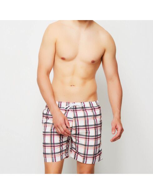 Pantaloncini da bagno Gally bianchi/neri/rossi