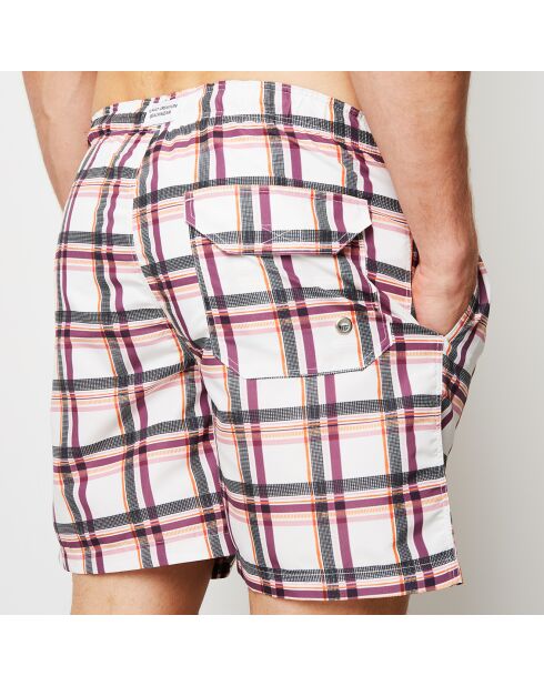 Pantaloncini da bagno Gally bianchi/neri/rossi