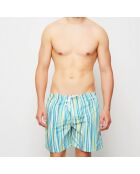 Short de bain Adam blanc/vert/bleu