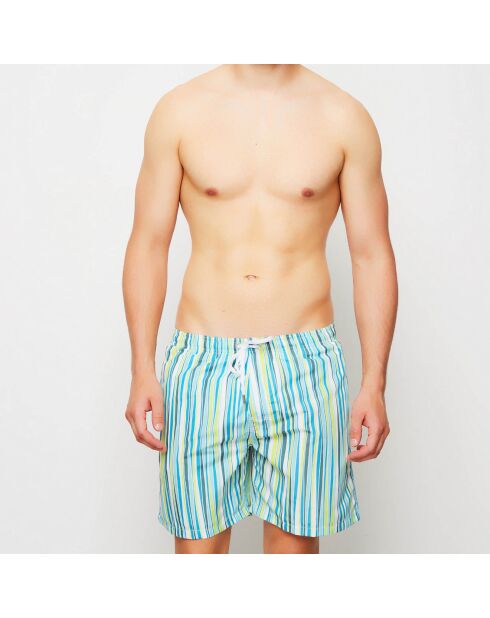 Adam weiß/grün/blau Badeshorts