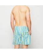 Short de bain Adam blanc/vert/bleu
