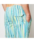 Short de bain Adam blanc/vert/bleu