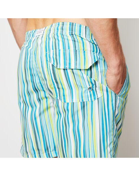 Adam weiß/grün/blau Badeshorts