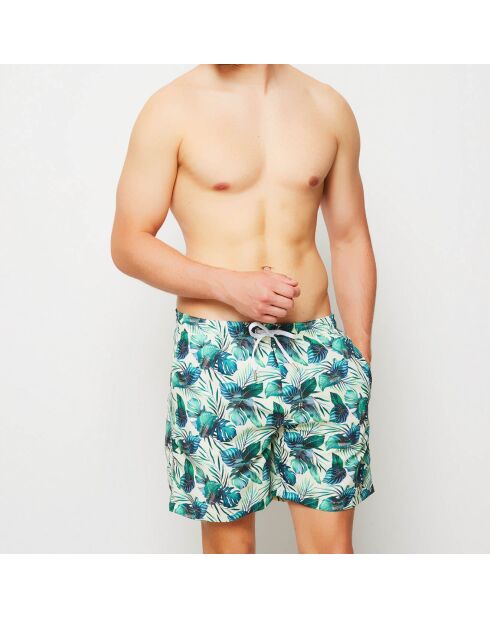 Calathea wit/groene zwemshort