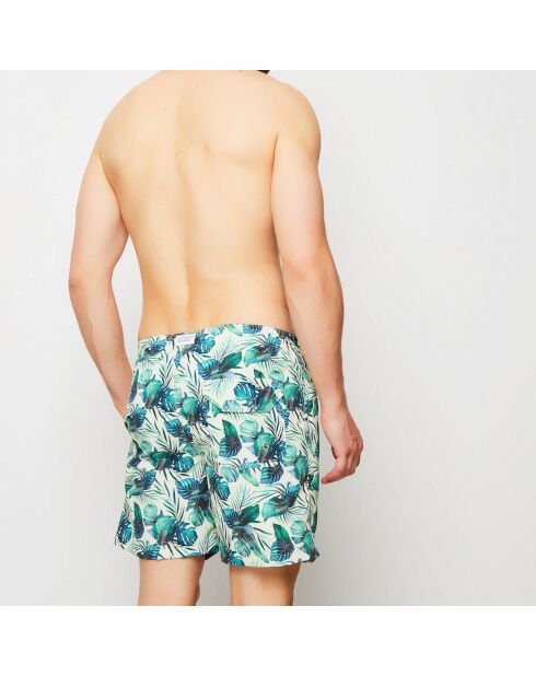 Calathea wit/groene zwemshort