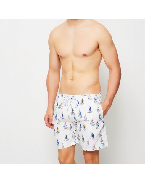 Bañador Plaisance blanco/multicolor